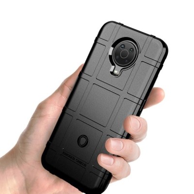 Nokia 6.3 (2021), G10, G20 „Stiff“ cieta silikona (TPU) melns apvalks | vacins.lv