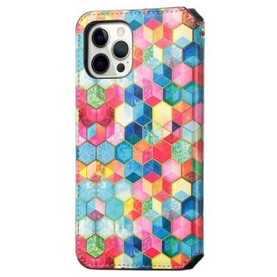 Apple iPhone 13 Pro Max открываемый разноцветный „Caseneo“ Magic чехол-книжка | Vacins.lv