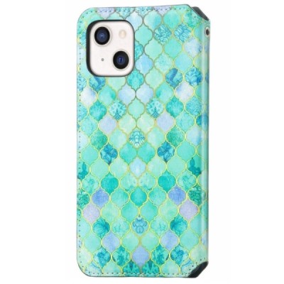 Apple iPhone 13 открываемый разноцветный „Caseneo“ Emerald чехол-книжка | Vacins.lv