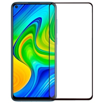 Xiaomi Redmi Note 9 „Rurihai“ 9H Tempered Glass  усиленная защита, черное защитное стекло с полным покрытием 2.5D | Vacins.lv