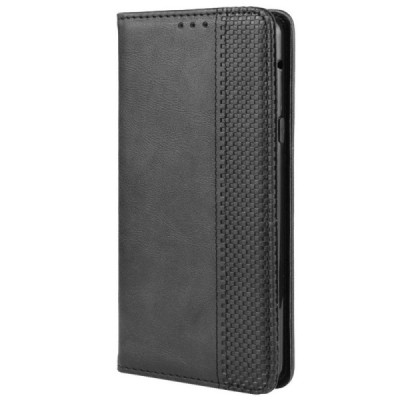„Retro“ LG G8X ThinQ открываемый чёрный кожаный чехол - книжка | Vacins.lv