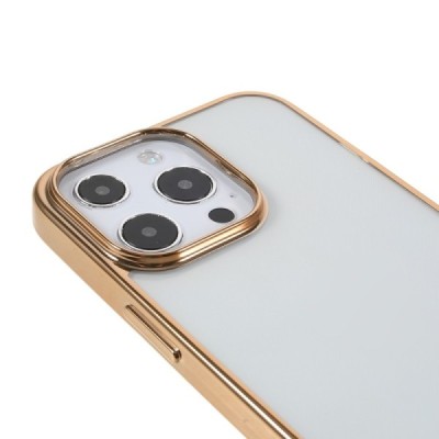 Apple iPhone 13 Pro „X-Level“ Glitter dzidrs (caurspīdīgs) silikona TPU apvalks (apmales zeltā krāsā) | Vacins.lv