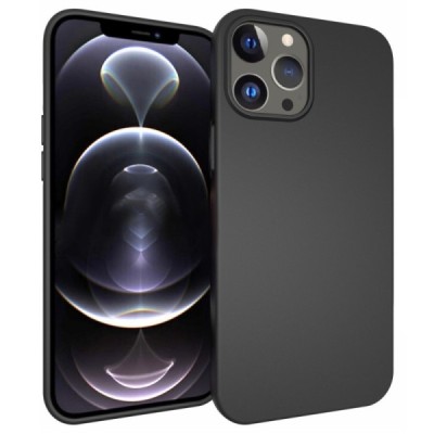Твердый силиконовый чехол (TPU) для Apple iPhone 13 Pro Max - чёрный | Vacins.lv