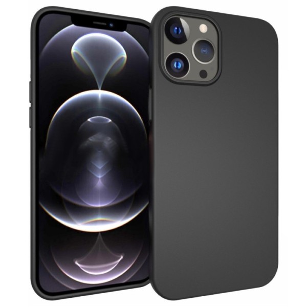 Твердый силиконовый чехол (TPU) - чёрный (iPhone 13 Pro Max)