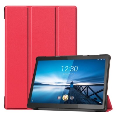 Lenovo Tab M10 FHD REL (X605FC) красный кожаный чехол-книжка (складной) | Vacins.lv