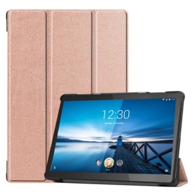 Lenovo Tab M10 FHD REL (X605FC) золотой кожаный чехол-книжка (складной) | Vacins.lv