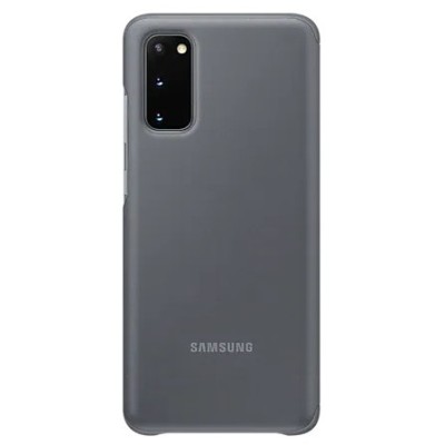 Samsung Galaxy S20 (G980) oficiāls Smart Clear View Cover atvērams pelēks maciņš (maks) | Vacins.lv