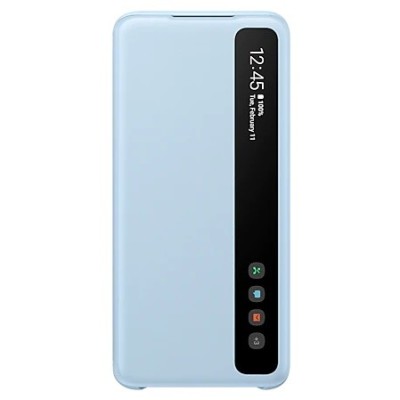 Samsung Galaxy S20 (G980) oficiāls Smart Clear View Cover atvērams gaiši zils maciņš (maks) | Vacins.lv