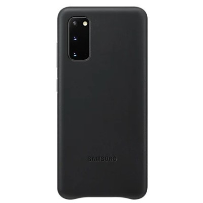 Samsung Galaxy S20 (G980) Leather Cover чёрный кожаный чехол | Vacins.lv