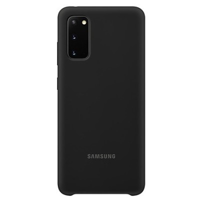 Samsung Galaxy S20 (G980) „Samsung“ Silicone Cover твердый силиконовый чехол чёрного цвета | Vacins.lv