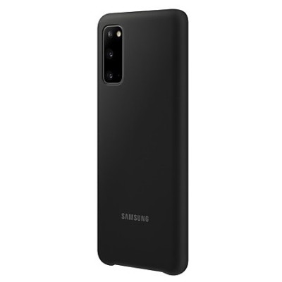 Samsung Galaxy S20 (G980) „Samsung“ Silicone Cover твердый силиконовый чехол чёрного цвета | Vacins.lv