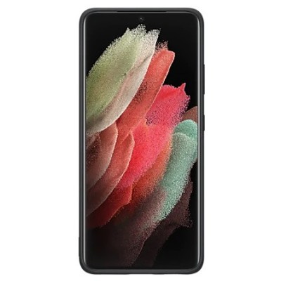 Samsung Galaxy S21 Ultra (G998B) „Samsung“ Silicone Cover твердый силиконовый чехол чёрного цвета | Vacins.lv