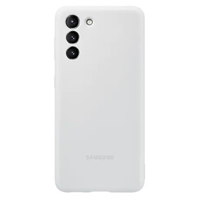 Samsung Galaxy S21 (G991B) „Samsung“ Silicone Cover cieta silikona TPU gaiši pelēks apvalks | Vacins.lv