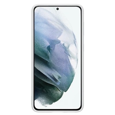 Samsung Galaxy S21 (G991B) „Samsung“ Silicone Cover твердый силиконовый чехол светло-серого цвета | Vacins.lv
