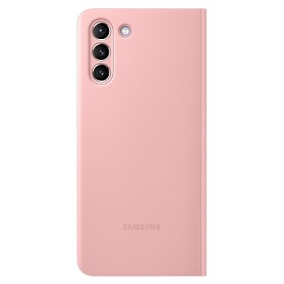 Samsung Galaxy S21+ (G996B) оригинальный Smart Clear View Cover (EF-ZG996CPEGEE) открываемый розовый кожаный чехол - книжка | Va