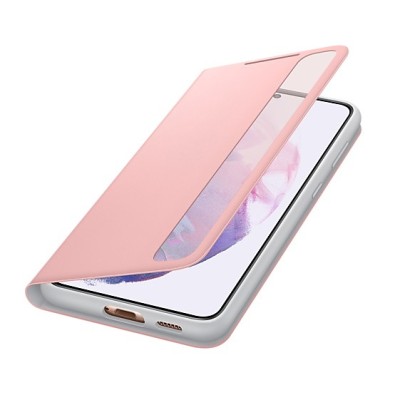 Samsung Galaxy S21+ (G996B) оригинальный Smart Clear View Cover (EF-ZG996CPEGEE) открываемый розовый кожаный чехол - книжка | Va