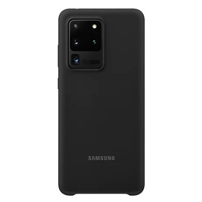 Samsung Galaxy S20 Ultra (G988) „Samsung“ Silicone Cover твердый силиконовый чехол чёрного цвета | Vacins.lv