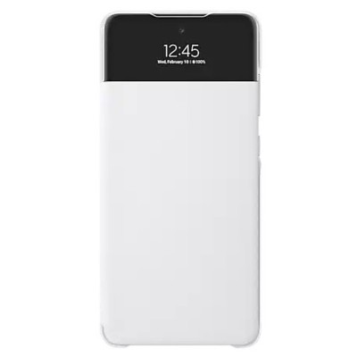 Samsung Galaxy A72 (A726B, A725F) оригинальный S View Wallet Cover EF-EA725PWEGEE открываемый белый кожаный чехол - книжка | Vac