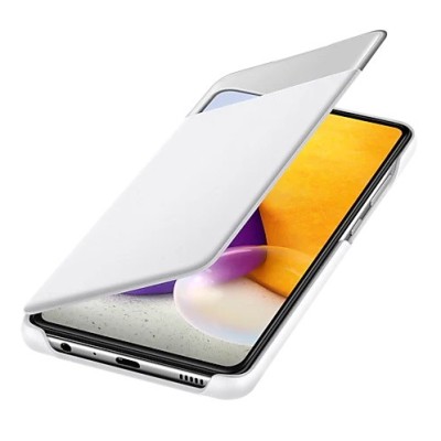 Samsung Galaxy A72 (A726B, A725F) оригинальный S View Wallet Cover EF-EA725PWEGEE открываемый белый кожаный чехол - книжка | Vac