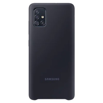 Samsung Galaxy A51 (A515) „Samsung“ Silicone Cover cieta silikona TPU melns apvalks | vacins.lv