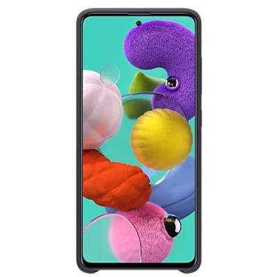 Samsung Galaxy A51 (A515) „Samsung“ Silicone Cover твердый силиконовый чехол чёрного цвета | Vacins.lv