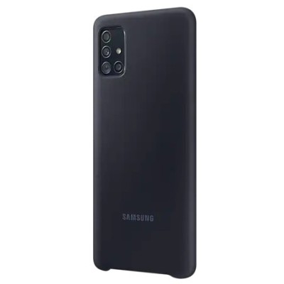 Samsung Galaxy A51 (A515) „Samsung“ Silicone Cover твердый силиконовый чехол чёрного цвета | Vacins.lv