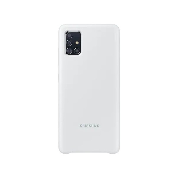 „Samsung“ Silicone Cover apvalks - balts (Galaxy A51)