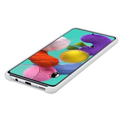 Samsung Galaxy A51 (A515) „Samsung“ Silicone Cover cieta silikona TPU balts apvalks | vacins.lv