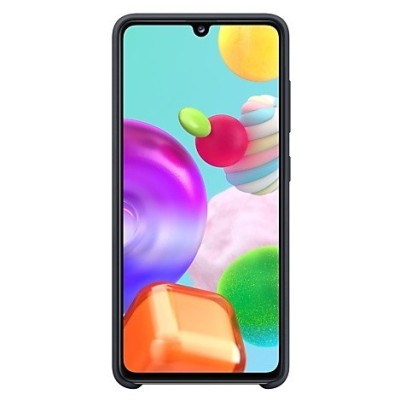 Samsung Galaxy A41 (A415F) „Samsung“ Silicone Cover твердый силиконовый чехол чёрного цвета | Vacins.lv