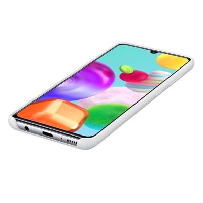 Samsung Galaxy A41 (A415F) „Samsung“ Silicone Cover твердый силиконовый чехол белого цвета | Vacins.lv