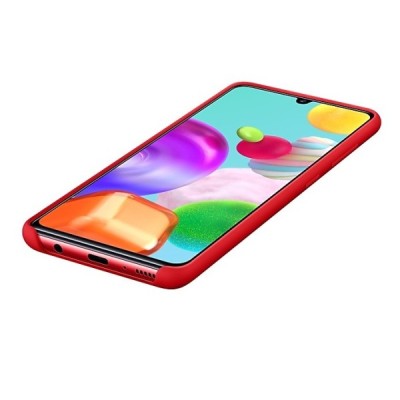 Samsung Galaxy A41 (A415F) „Samsung“ Silicone Cover твердый силиконовый чехол красного цвета | Vacins.lv