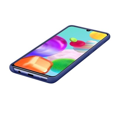 Samsung Galaxy A41 (A415F) „Samsung“ Silicone Cover твердый силиконовый чехол синего цвета | Vacins.lv