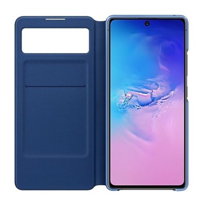 Samsung Galaxy S10 Lite (G970) оригинальный S View Wallet Cover EF-EG770PBEGEU открываемый чёрный кожаный чехол - книжка | Vacin
