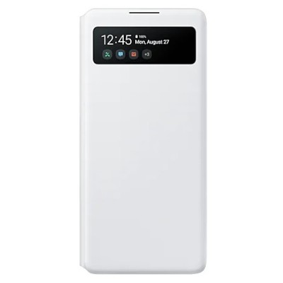Samsung Galaxy S10 Lite (G970) oficiāls S View Wallet Cover atvērams balts maciņš (maks) | Vacins.lv