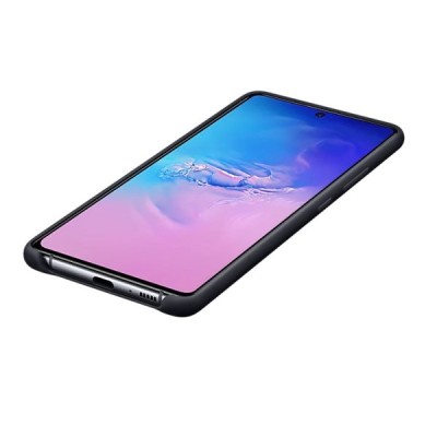 Samsung Galaxy S10 Lite (G970) „Samsung“ Silicone Cover cieta silikona TPU melns apvalks | vacins.lv