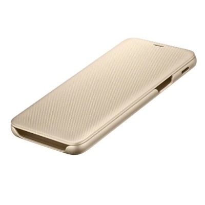 Samsung Galaxy J6 2018 (J600) оригинальный Wallet Cover открываемый золотой кожаный чехол - книжка | Vacins.lv