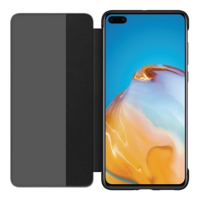 Oficiāls Huawei P40 Smart View Flip Cover melns atvērams maciņš (maks) | Vacins.lv