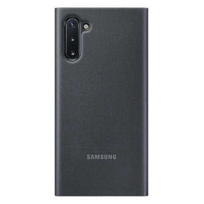 Samsung Galaxy Note 10 (N970F) оригинальный Smart Led View Cover открываемый чёрный кожаный чехол - книжка | Vacins.lv