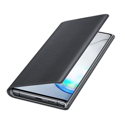 Samsung Galaxy Note 10 (N970F) оригинальный Smart Led View Cover открываемый чёрный кожаный чехол - книжка | Vacins.lv