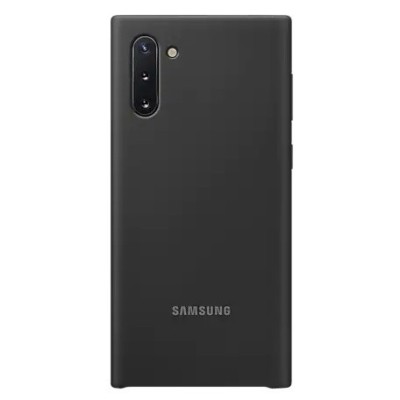 Samsung Galaxy Note 10 (N970F) „Samsung“ Silicone Cover cieta silikona TPU melns apvalks | vacins.lv