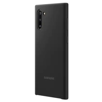 Samsung Galaxy Note 10 (N970F) „Samsung“ Silicone Cover твердый силиконовый чехол чёрного цвета | Vacins.lv