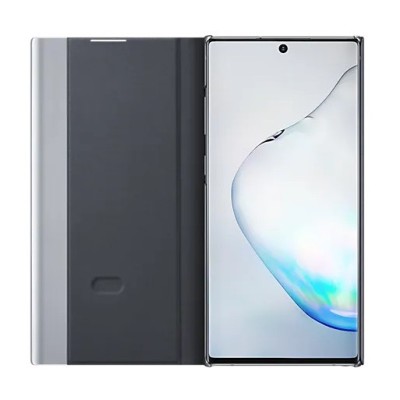 Samsung Galaxy Note 10+ (N975F) oficiāls Smart Clear View Cover atvērams melns maciņš (maks) | Vacins.lv