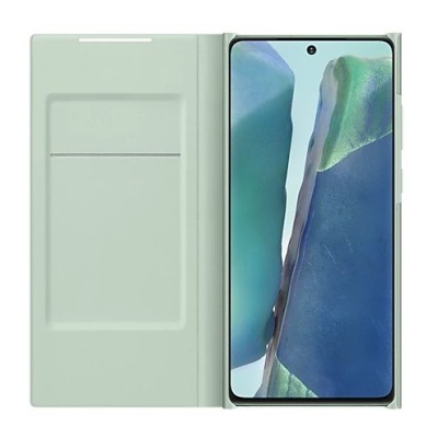Samsung Galaxy Note 20 (N980F) оригинальный Smart Led View Cover открываемый мятный кожаный чехол - книжка | Vacins.lv