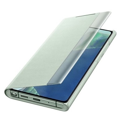Samsung Galaxy Note 20 (N980F) oficiāls Smart Clear View Cover atvērams piparmētru maciņš (maks) | Vacins.lv