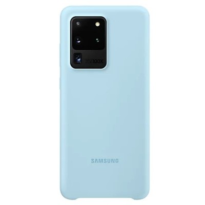 Samsung Galaxy S20 Ultra (G988) „Samsung“ Silicone Cover cieta silikona TPU gaiši zils apvalks | vacins.lv