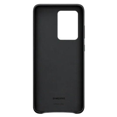 Samsung Galaxy S20 Ultra (G988) Leather Cover чёрный кожаный чехол | Vacins.lv