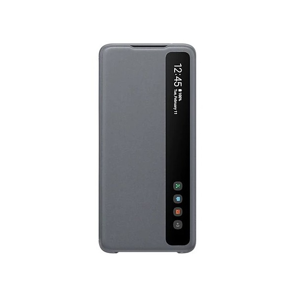 „Samsung“ Smart Clear View Cover atvērams maciņš - pelēks (Galaxy S20 Ultra)
