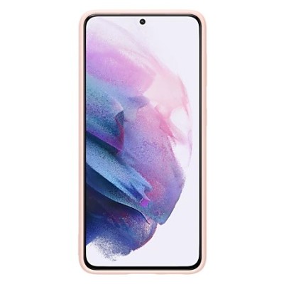 Samsung Galaxy S21 (G991B) „Samsung“ Silicone Cover твердый силиконовый чехол розового цвета | Vacins.lv