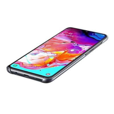 Samsung Galaxy A70 (A705F) „Samsung“ Gradation Cover твердый силиконовый чехол чёрного цвета | Vacins.lv