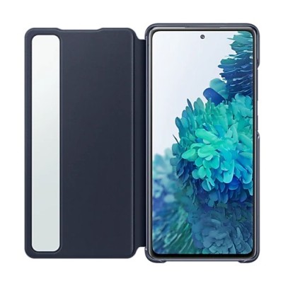 Samsung Galaxy S20 FE (Fan Edition) oficiāls Smart Clear View Cover atvērams tumši zils maciņš (maks) | Vacins.lv